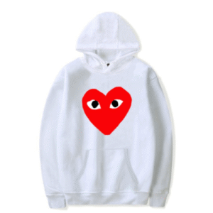 CDG Hoodie With Big Red Heart