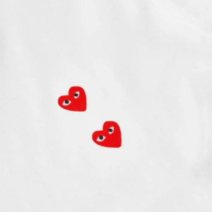 CDG Play Multi Red Heart Long Sleeve T-Shirt White