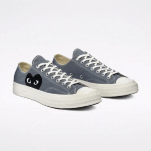 CDG Converse Black Heart Low Top Grey